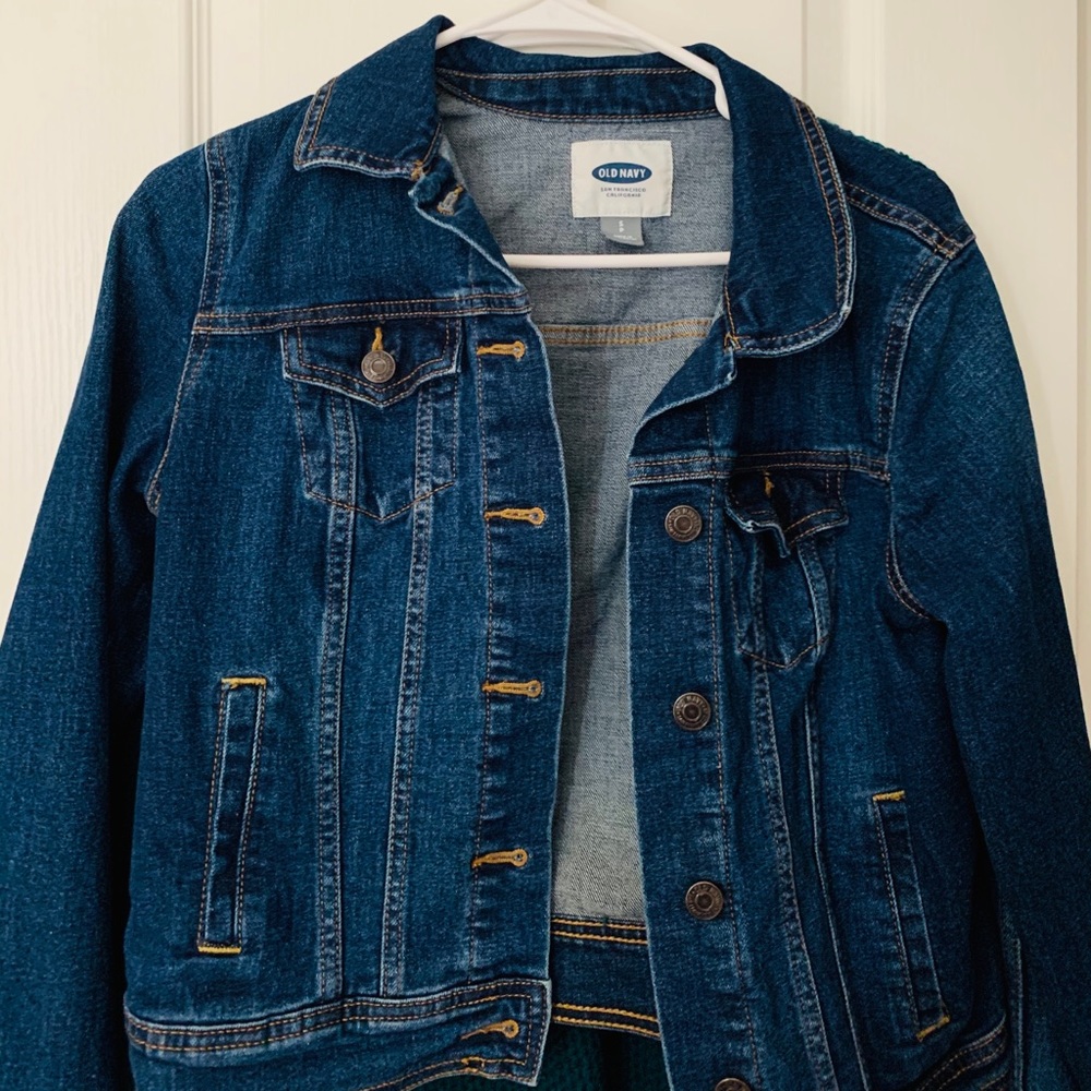 Old navy blue jean jacket